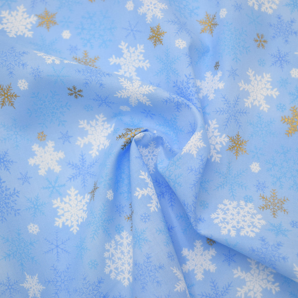 Snowflake Cotton Shirting - Light Blue