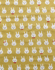 Bow-tie Bunnies Cotton Double Gauze - Yellow