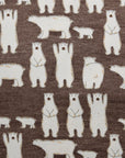 Polar Bears Cotton Twill - Brown
