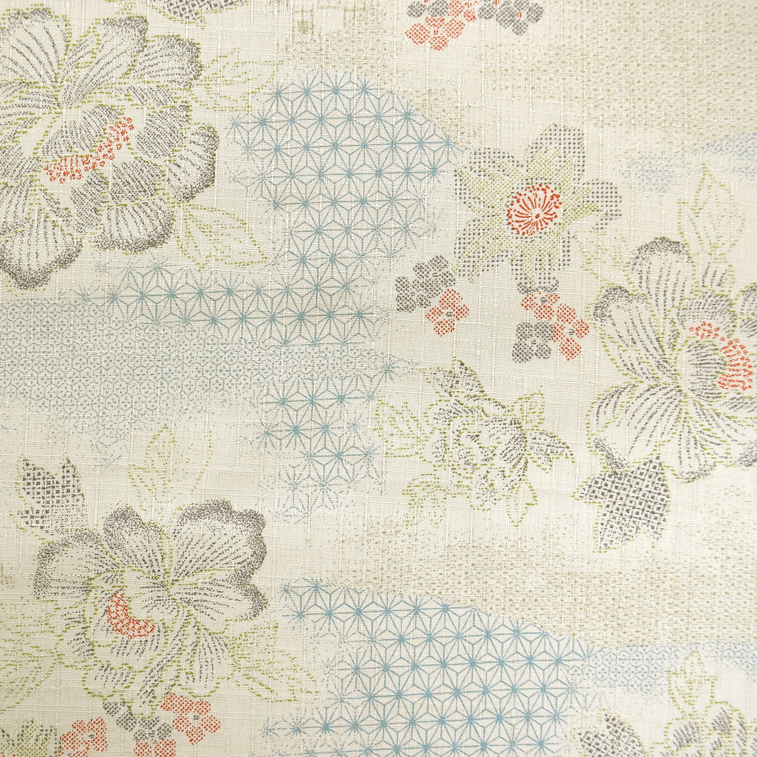 Peony Kasuri Sazanka Cross Dobby Cloth - White Beige
