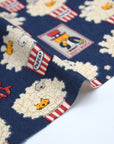 Pop Cat Cotton Canvas - Navy