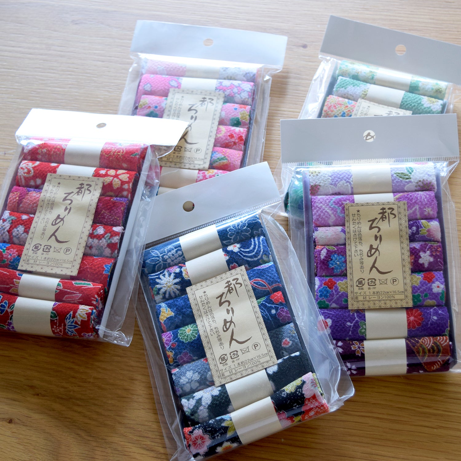 Chirimen Mini Cloth Pack - Floral Patterns