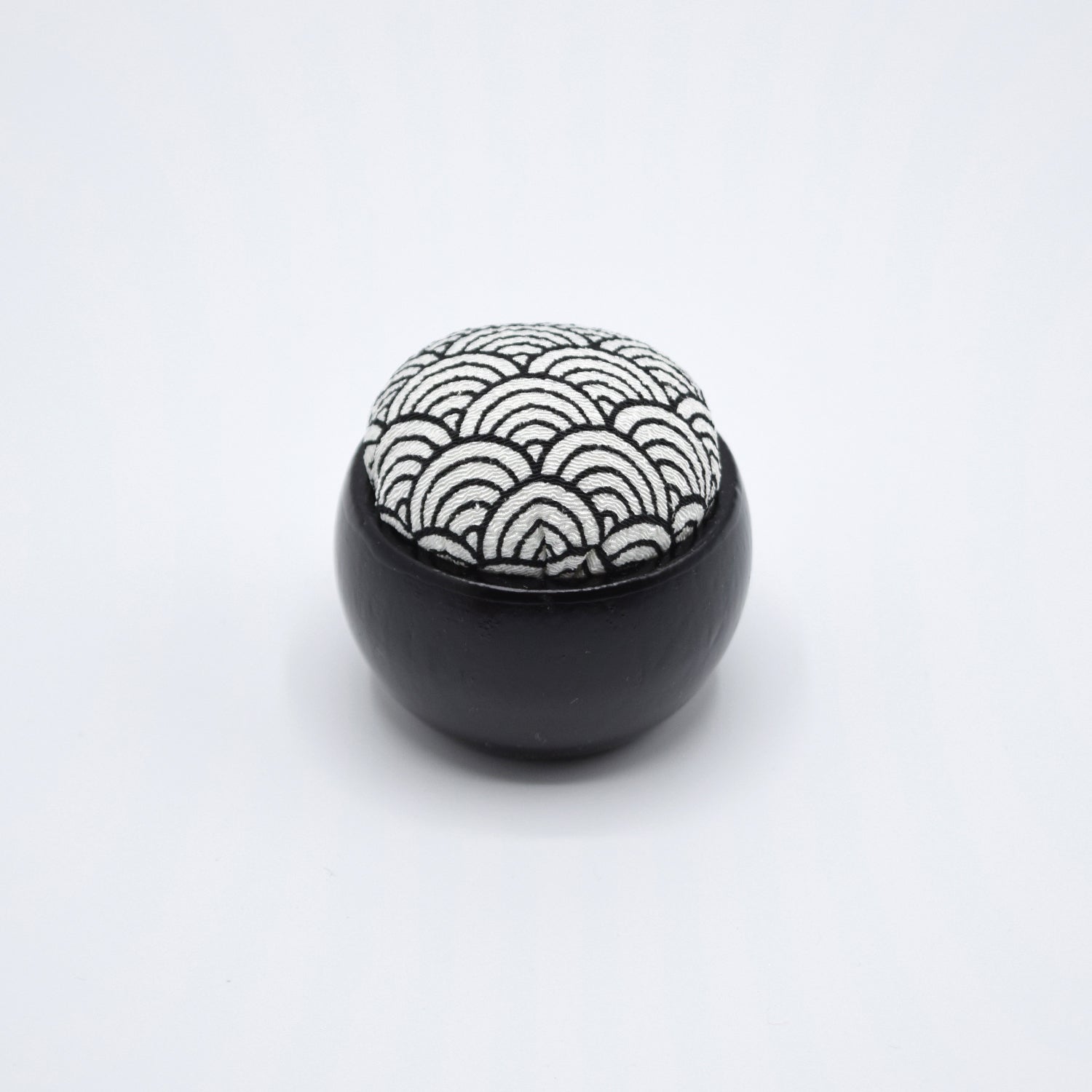 Hiro Urushi Wood Cup Pincushion - Japanese Patterns