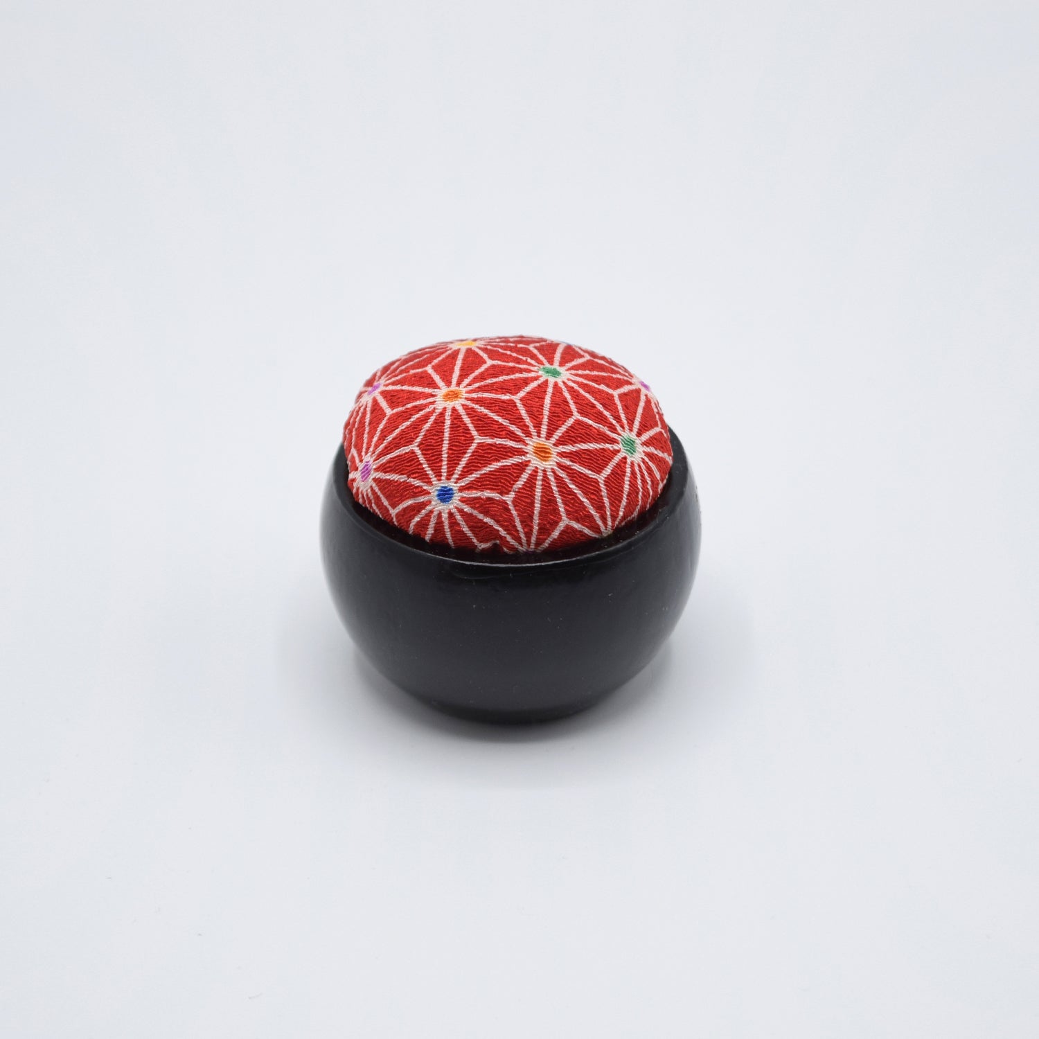 Hiro Urushi Wood Cup Pincushion - Japanese Patterns
