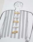 4nov Shell Buttons [Square White x Beige] LPS-147-1