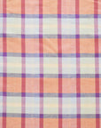 Madras Plaid Yarn Dyed Cotton Linen Lawn - Red