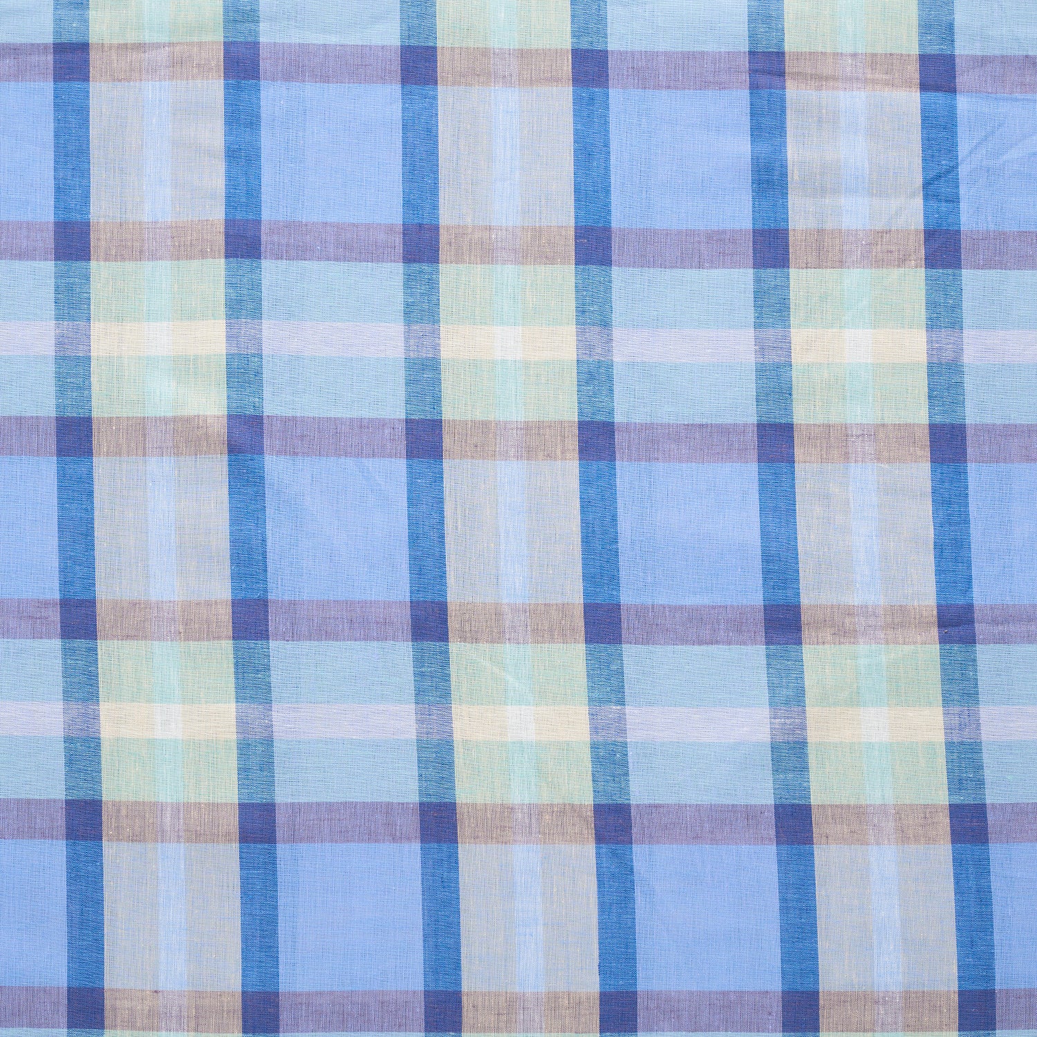 [Fabric Sample] Madras Plaid Yarn Dyed Cotton Linen Lawn