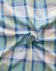 Madras Plaid Yarn Dyed Cotton Linen Lawn - Green