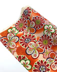 Kimoto Pattern Chirimen Fabric - Red [28" Width] LS-008-1
