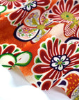Kimoto Pattern Chirimen Fabric - Red [28" Width] LS-008-1