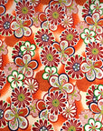 Kimoto Pattern Chirimen Fabric - Red [28" Width] LS-008-1