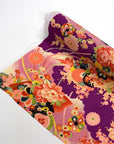Kimoto Pattern Chirimen Fabric - Purple [28" Width] LS-008-1