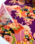 Kimoto Pattern Chirimen Fabric - Purple [28" Width] LS-008-1