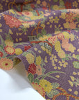 Kinsai Rayon Chirimen Fabric - Beige Toned [28" Width] LS-009-1