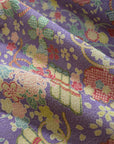 Kinsai Rayon Chirimen Fabric - Beige Toned [28" Width] LS-009-1