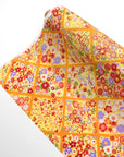 Kinsai Rayon Chirimen Fabric - Flowers [28" Width] LS-010-1