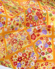 Kinsai Rayon Chirimen Fabric - Flowers [28" Width] LS-010-1