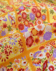 Kinsai Rayon Chirimen Fabric - Flowers [28" Width] LS-010-1