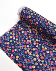 Kyo-Yuzen Rayon Chirimen Fabric - Japanese Garden [28" Width] LS-011-1
