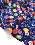 Kyo-Yuzen Rayon Chirimen Fabric - Japanese Garden [28" Width] LS-011-1