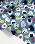 Kyo-Yuzen Rayon Chirimen Fabric - Onigiri [28" Width] LS-011-1
