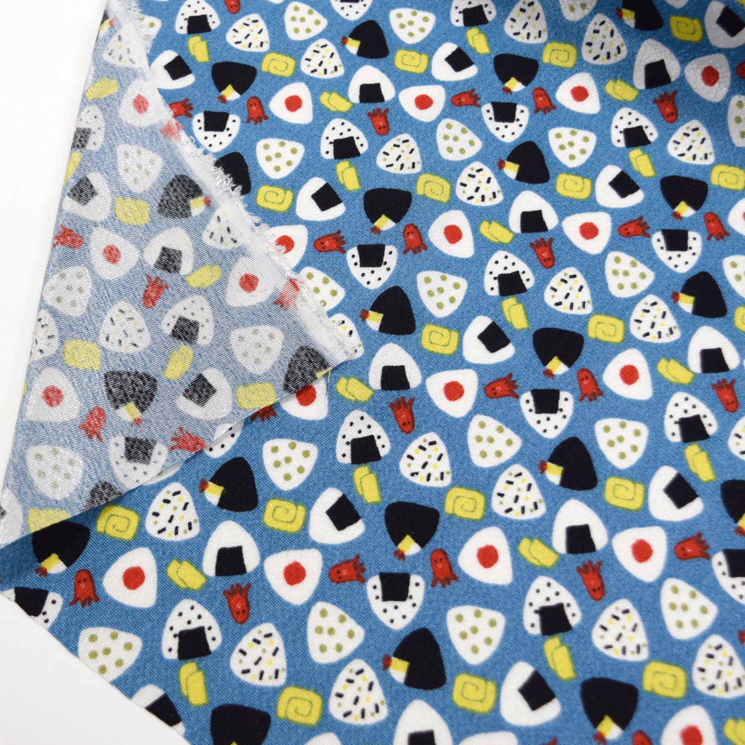 Kyo-Yuzen Rayon Chirimen Fabric - Onigiri [28" Width] LS-011-1