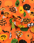 Halloween Cotton Printed Shirting - Orange