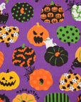 Halloween Cotton Printed Shirting - Purple