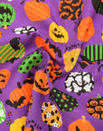 Halloween Cotton Printed Shirting - Purple