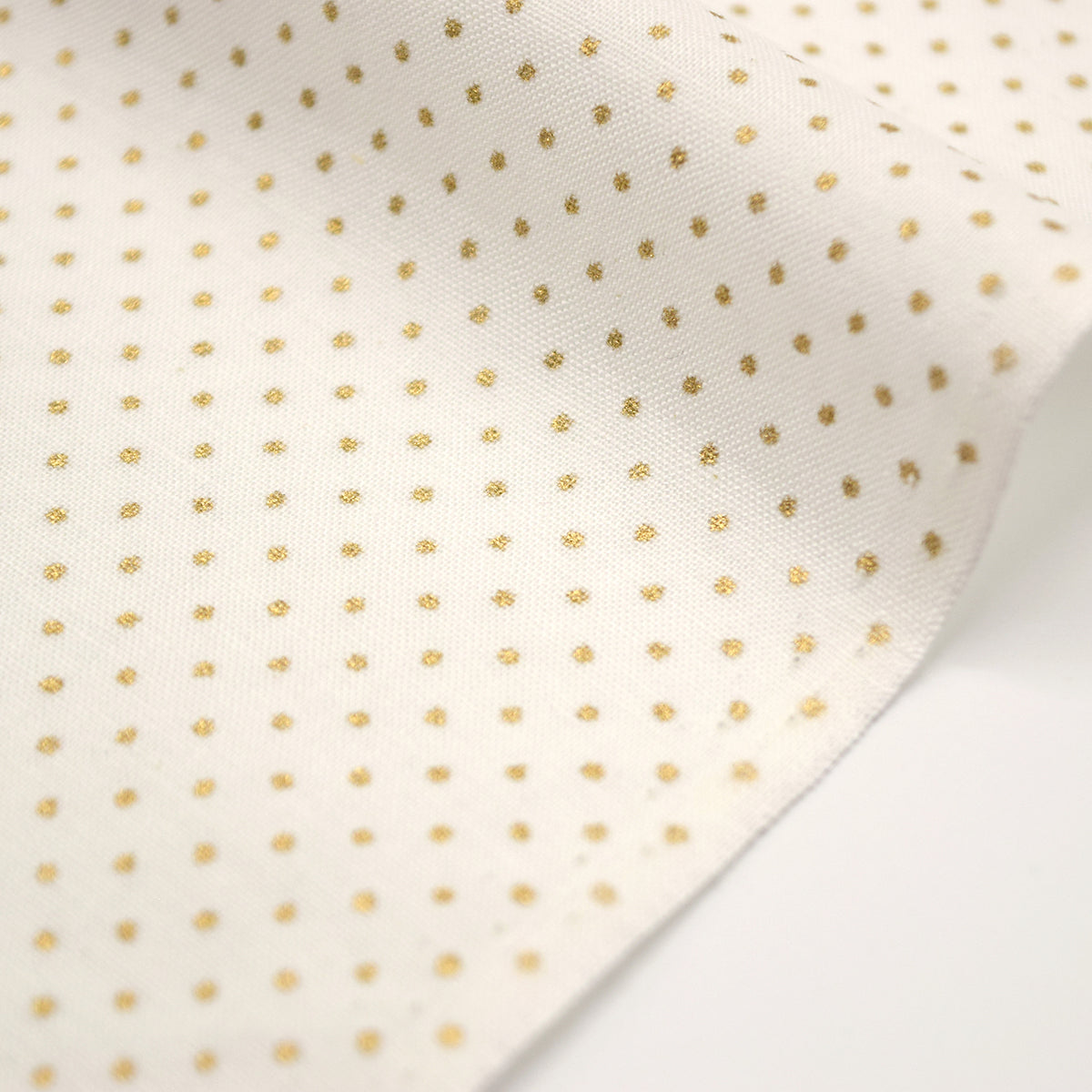 Glittery Dot Cotton Shirting - White