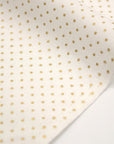 Glittery Dot Cotton Shirting - White