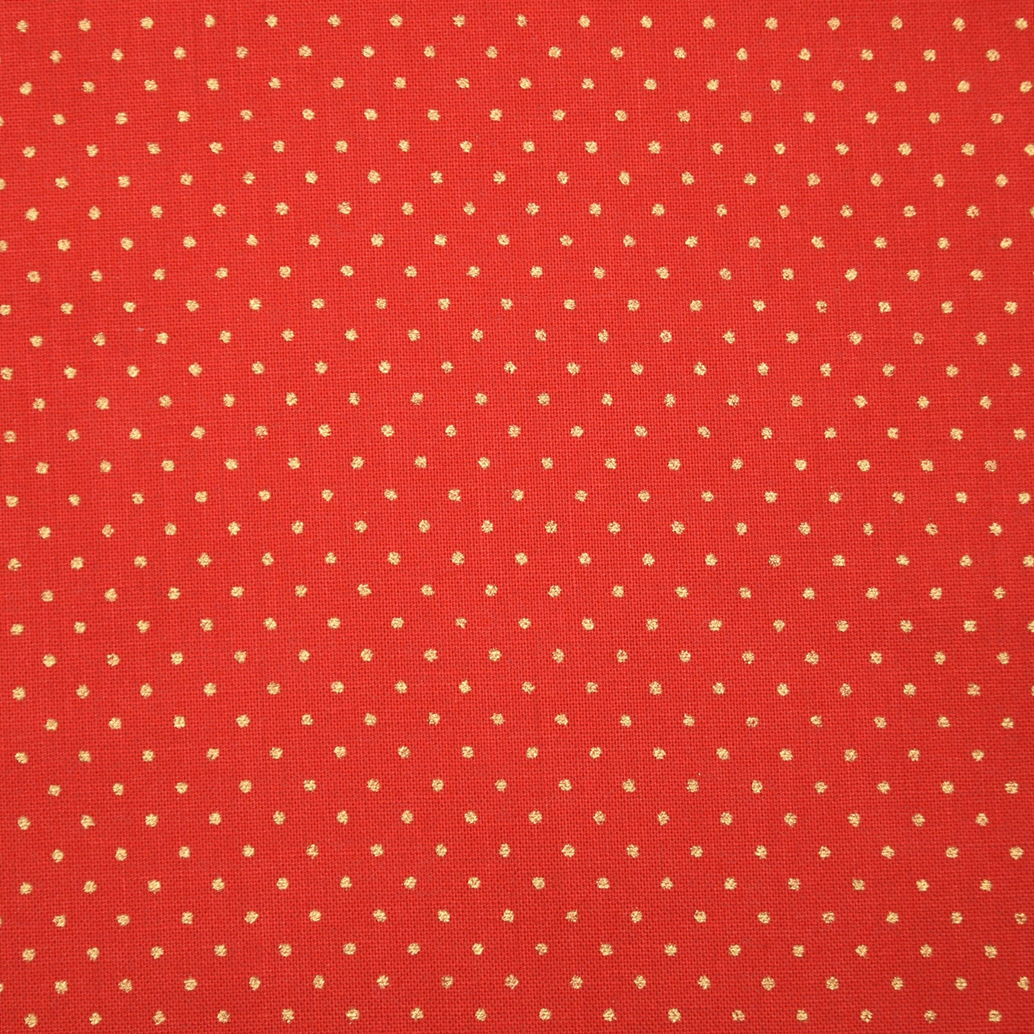 Glittery Dot Cotton Shirting - Red