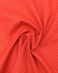 Glittery Dot Cotton Shirting - Red