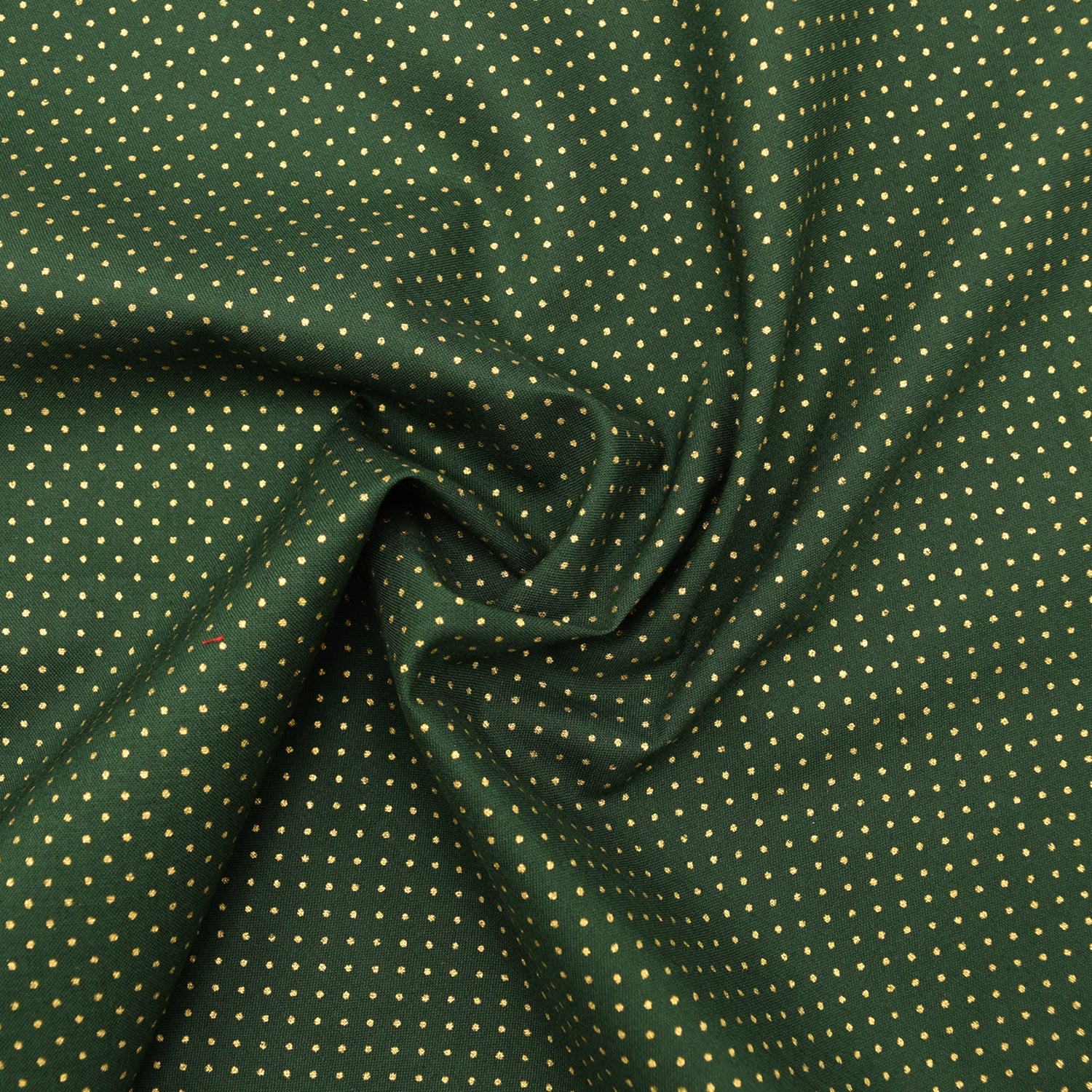 Glittery Dot Cotton Shirting - Green