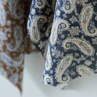 Vintage Paisley Block Print-inspired Cotton Voile