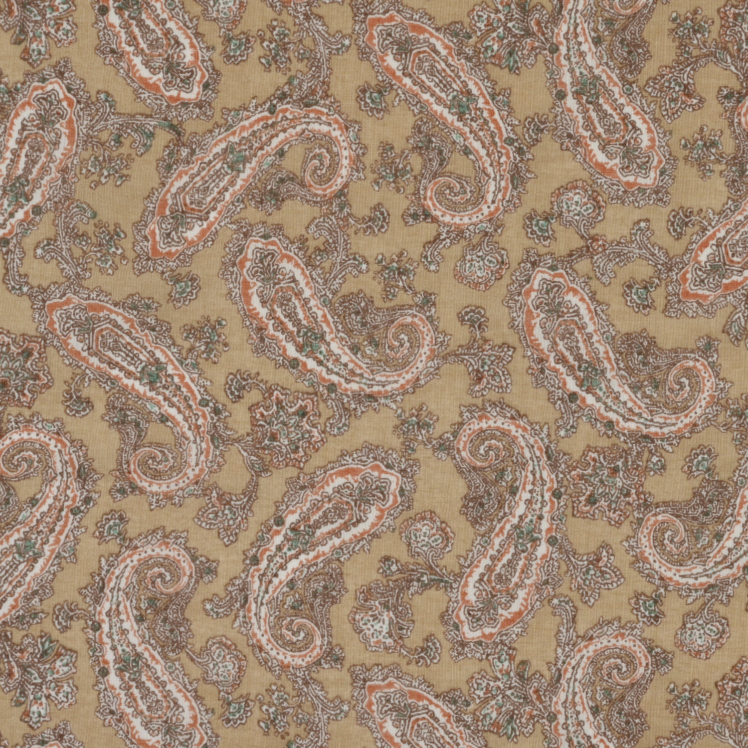 Vintage Paisley Block Print-inspired Cotton Voile - KOKKA Original