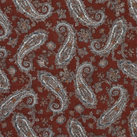 Vintage Paisley Block Print-inspired Cotton Voile