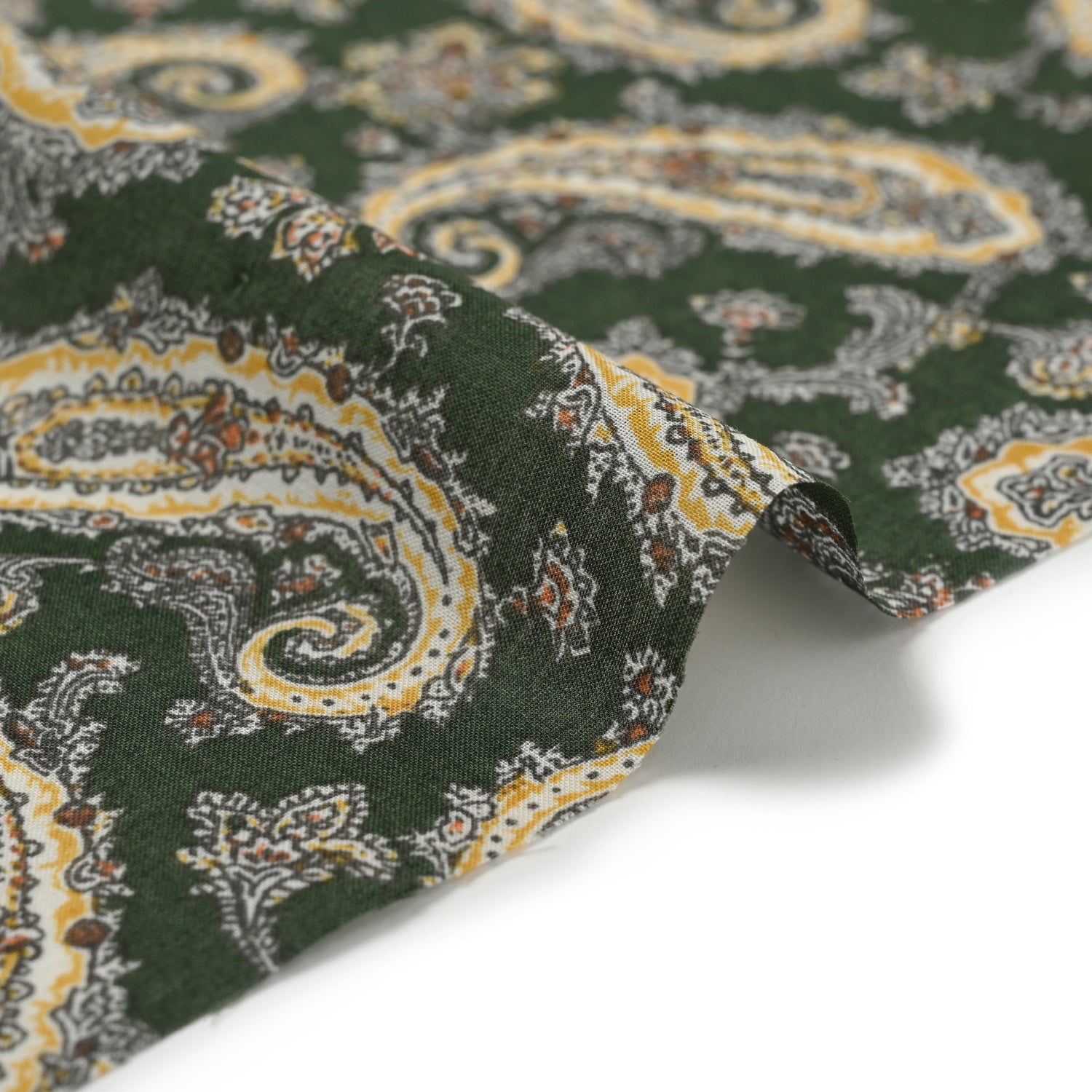 Vintage Paisley Block Print-inspired Cotton Voile | Kokka Fabrics
