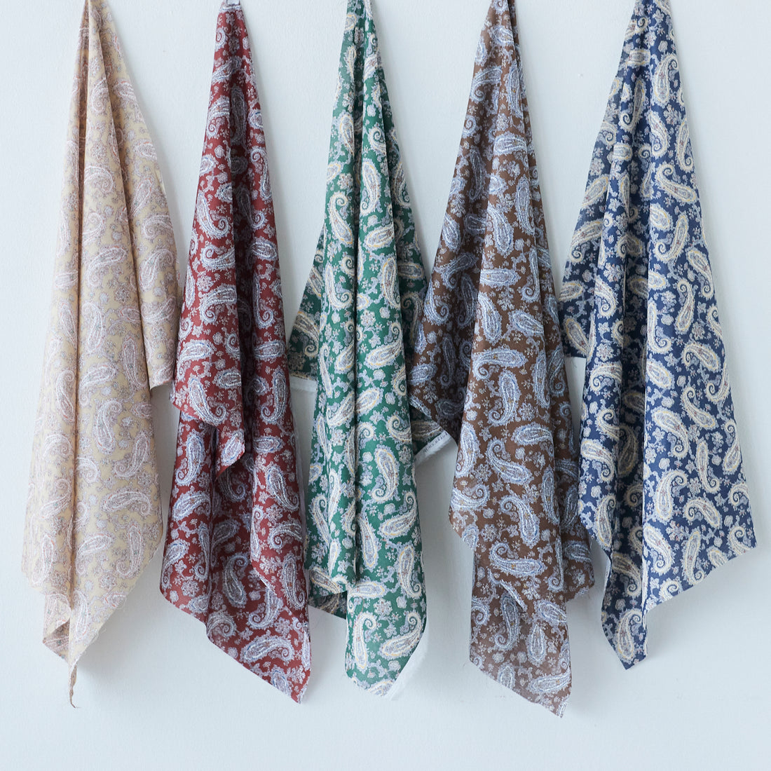 Vintage Paisley Block Print-inspired Cotton Voile