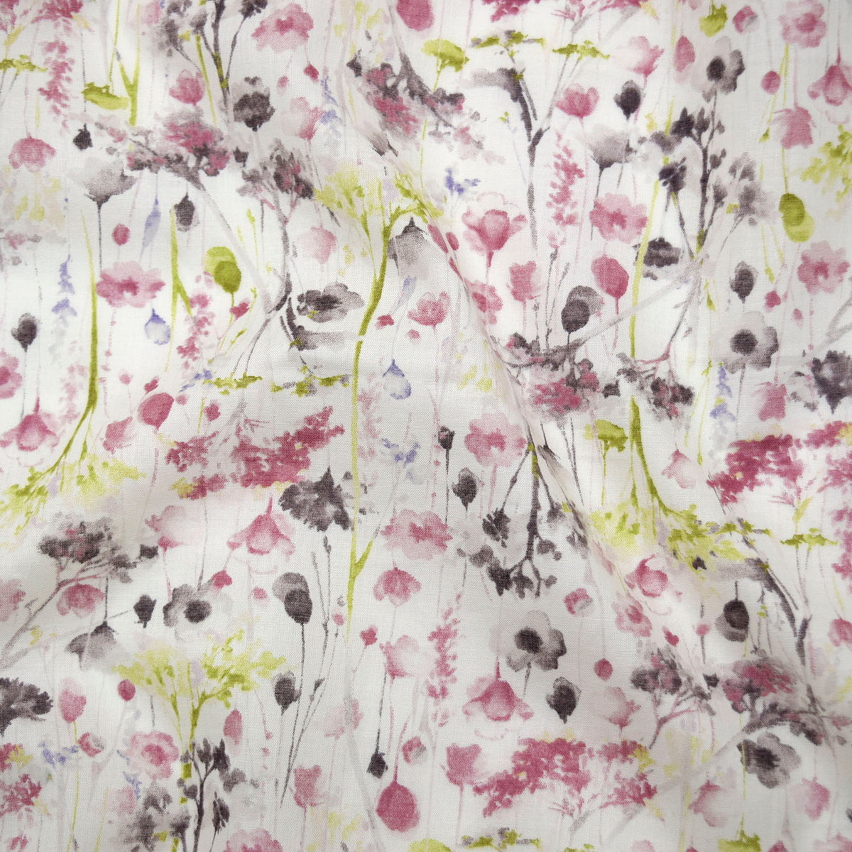 Flownny Watercolor Style Floral Cotton Lawn - Pink NFA-1030-33