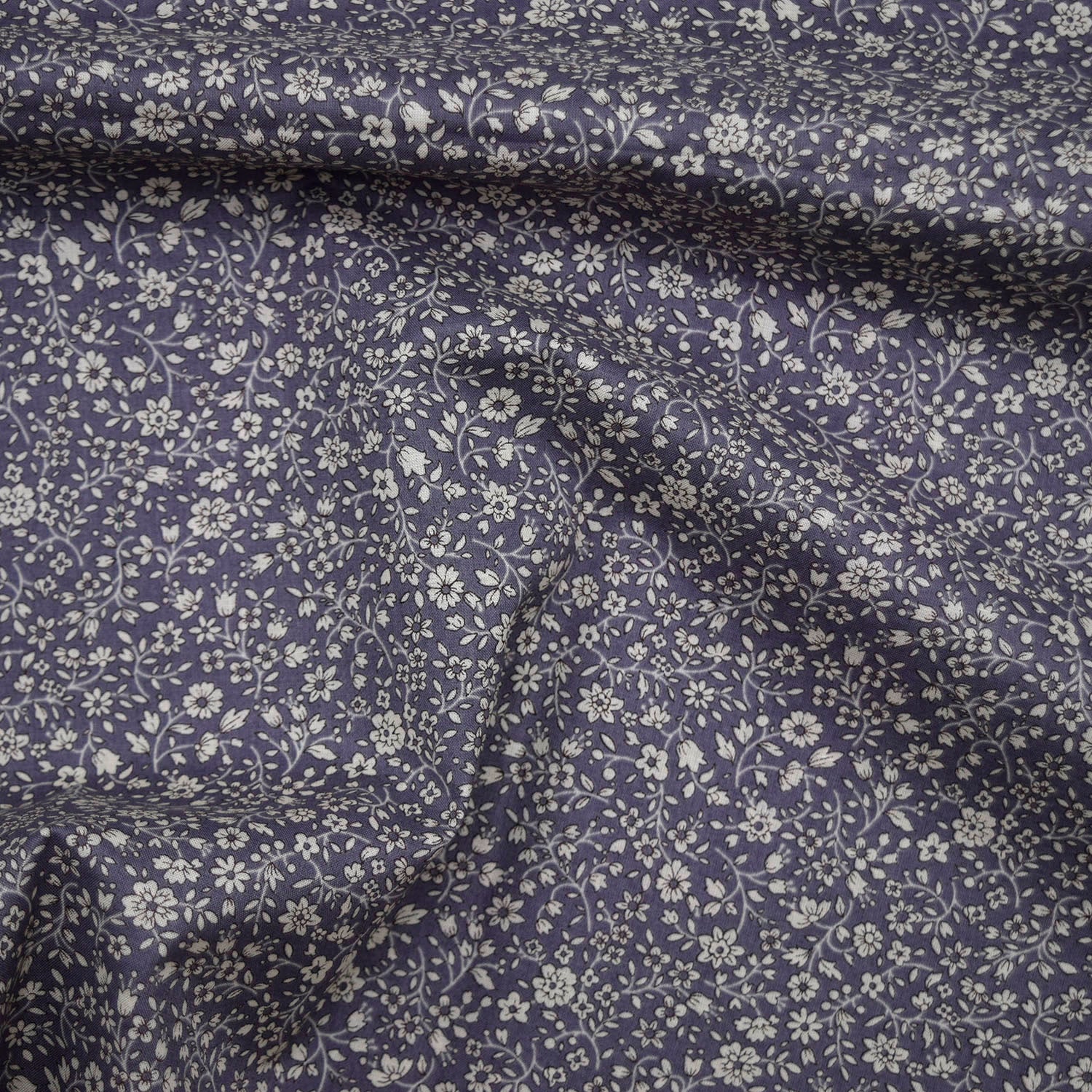 Flownny Petit Flowers Cotton Lawn - Grey NFA-1040-43