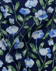 Flownny Watercolor Peony Cotton Lawn - Navy NFA-1050-51