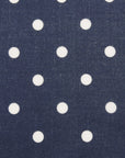 8mm Dot Cotton Lawn - Navy