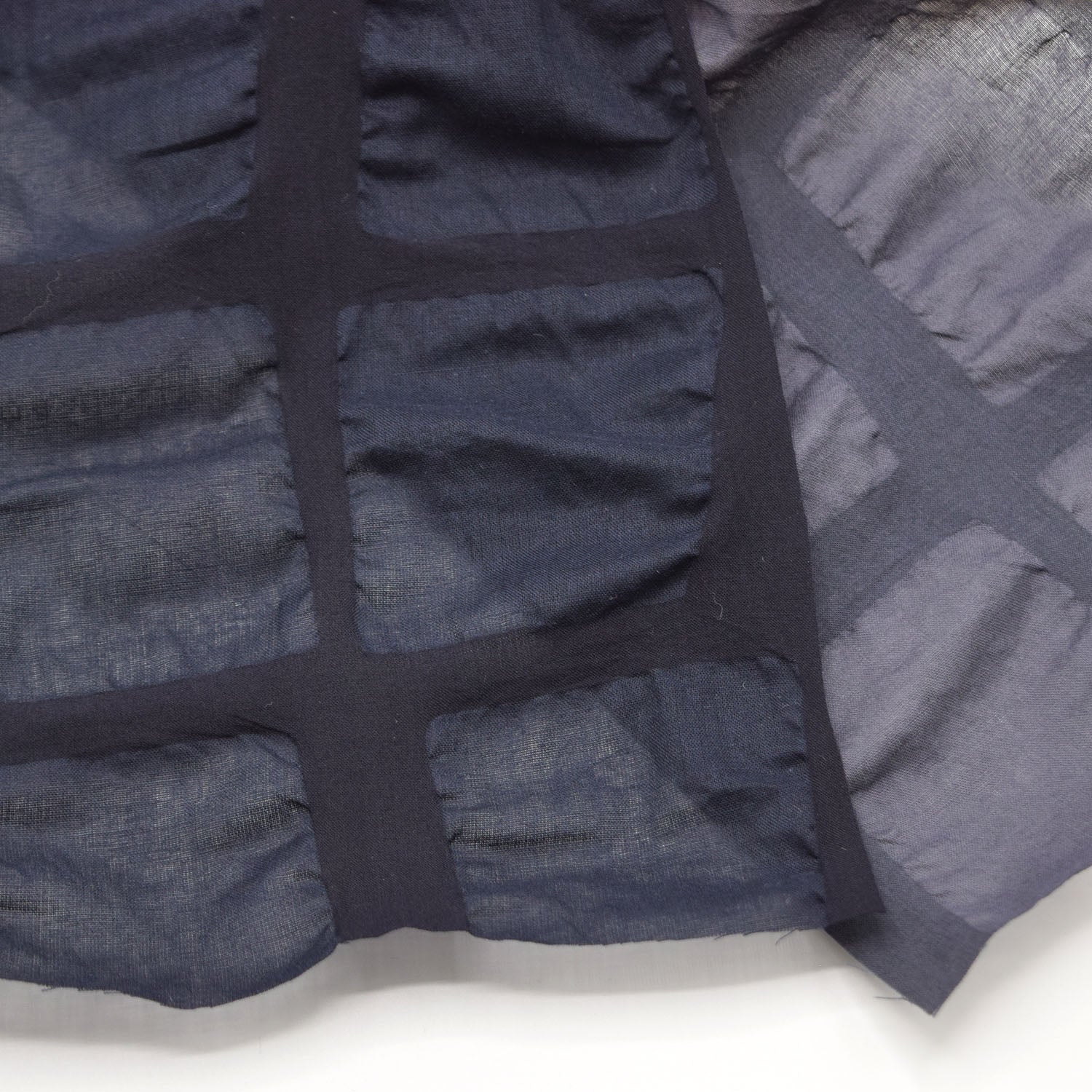 [Fabric Sample] Waffle Big Square Textured Cotton Lawn