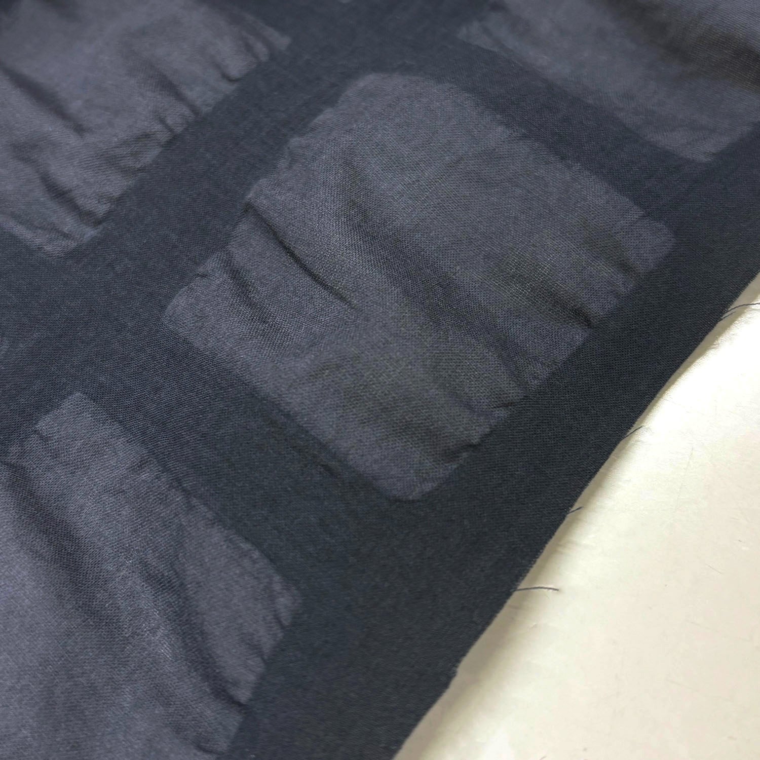 Waffle Big Square Textured Cotton Lawn - Dark Grey