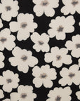 Geometric Floral Cotton Lawn - Black