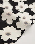Geometric Floral Cotton Lawn - Black