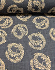 Slub Yarn Dragon Indigo-Style Print