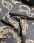 Slub Yarn Dragon Indigo-Style Print