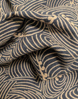 Hand-dyed Wave Pattern Cotton Slub Fabric KP-7090-130